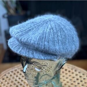 Vintage Gray Wool Newsboy Cap